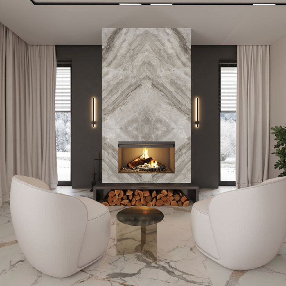 iSlab - Porcelain Fireplace Package