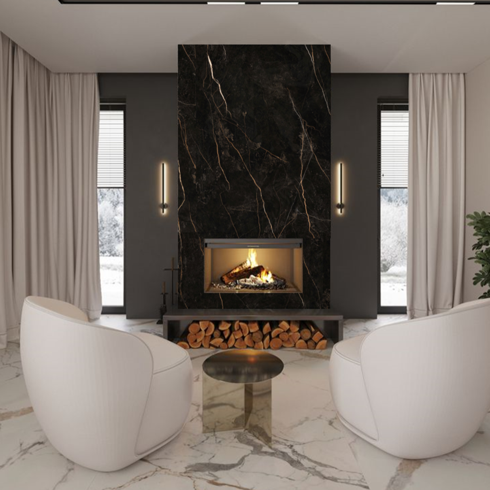 iSlab - Porcelain Fireplace Package